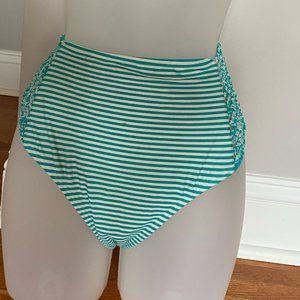 Xhilaration highwaisted striped bathingsuit bottoms